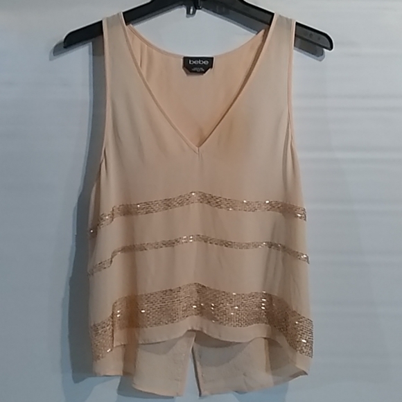 bebe Tops - Bebe Embellished Tank Size S/P